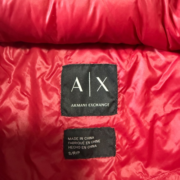 Armani Exchange Women's White Duck Down Red Jacket Size S - Picture 8 of 11